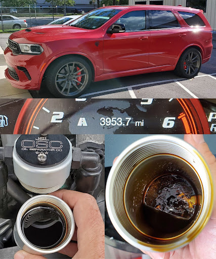 Dust collected in an oil separator